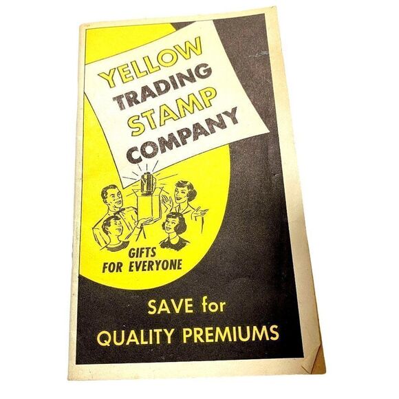 Vtg S&H Green Stamps Quick Saver Books 2 Full 10's & 50's Saver Folders Yellow - Picture 8 of 10